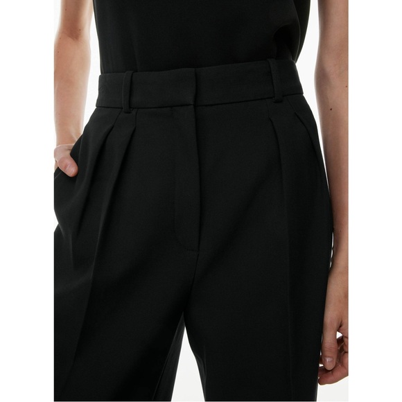 Aritzia Sunday Best Black Pleated Wide Leg Trousers High Rise 00 - Picture 9 of 10
